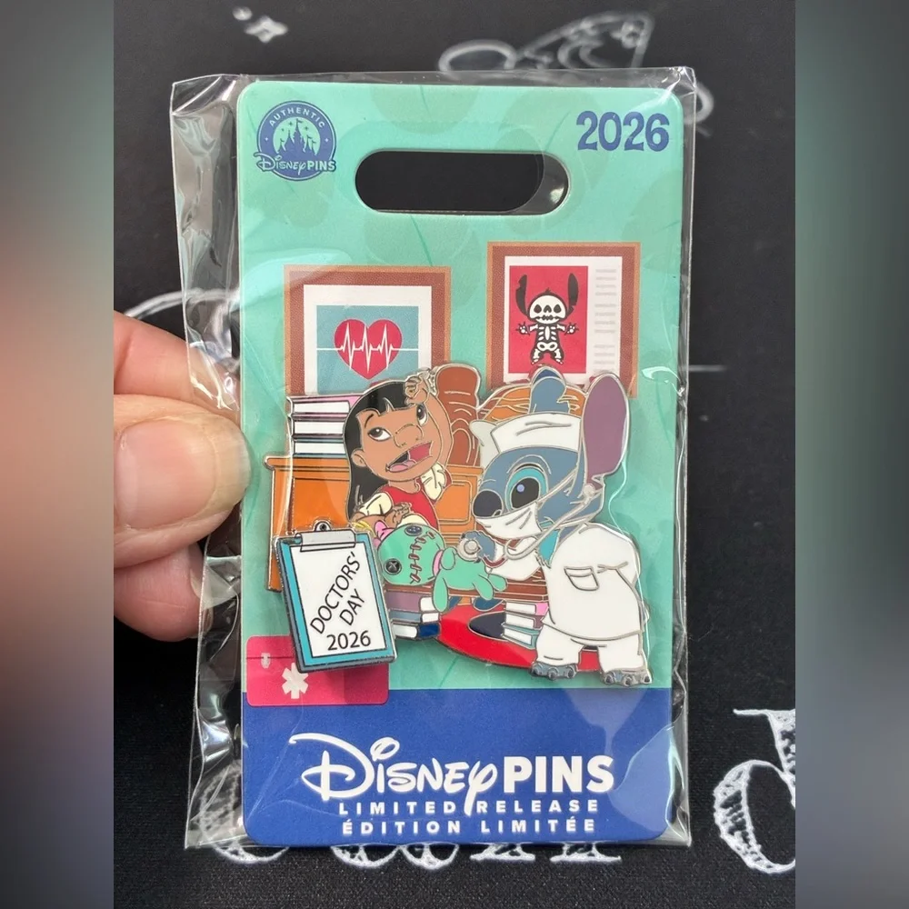 Disney Parks 2026 Lilo & Stitch LE Doctors Day Pin - Picture 2 of 5